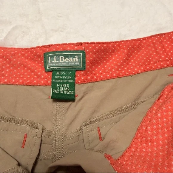 L.L. Bean Convertible Hiking Pants Women 14 Zip-Off Cargo Travel Summer Gorpcore - Picture 5 of 9